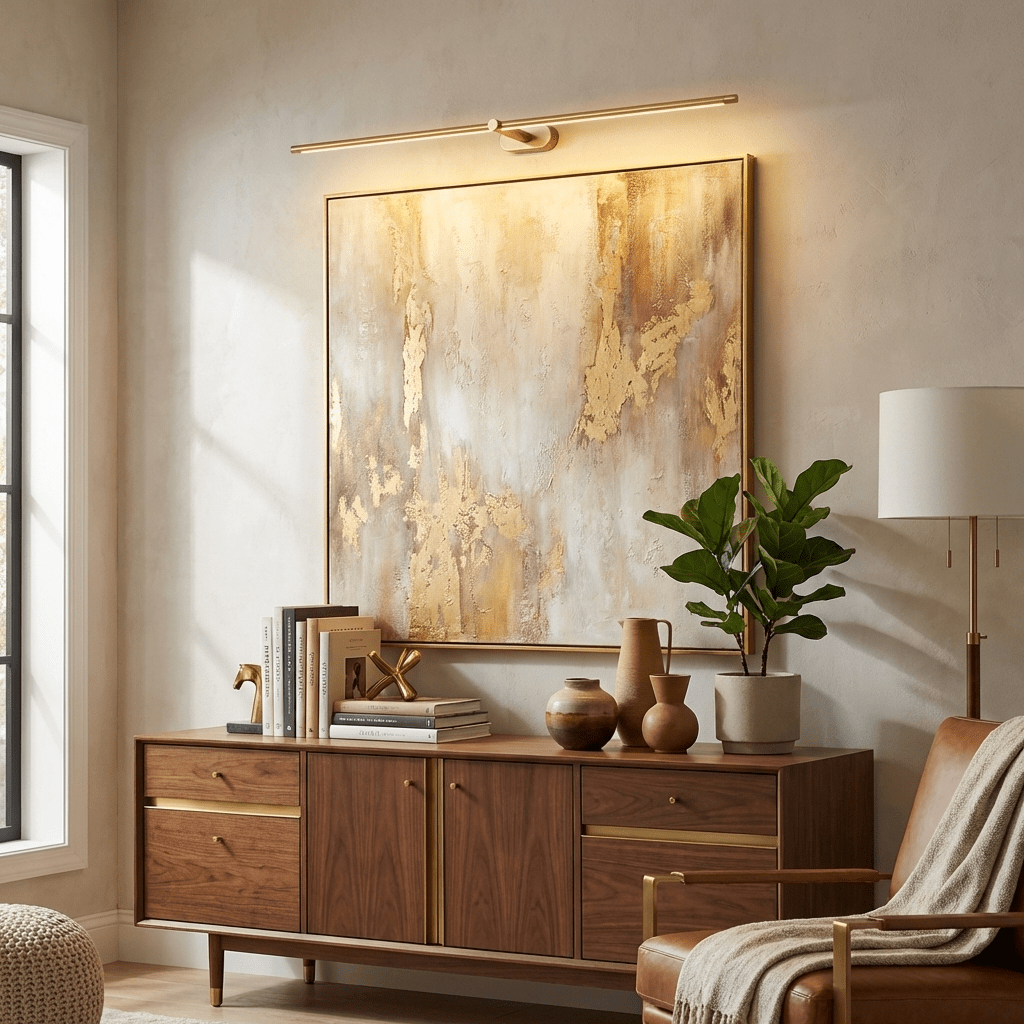 Minimalist Metal Rechargeable Wall Lamp with Linear Light – Ideal for Bedroom or Hallway