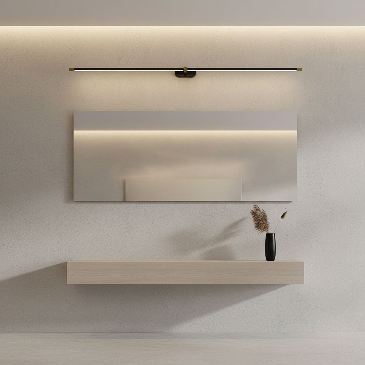 Minimalist Metal Rechargeable Wall Lamp with Linear Light – Ideal for Bedroom or Hallway