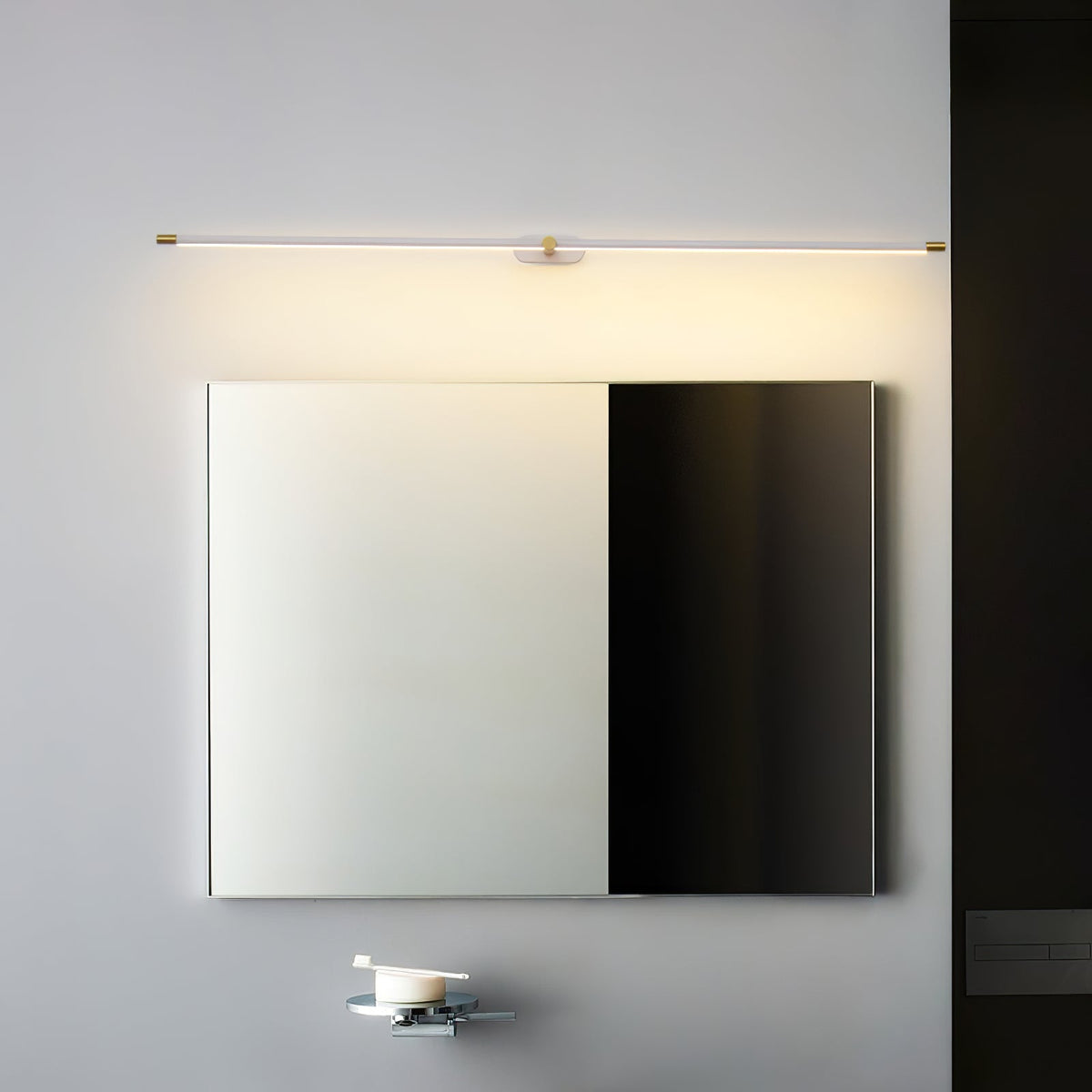 Minimalist Metal Rechargeable Wall Lamp with Linear Light – Ideal for Bedroom or Hallway