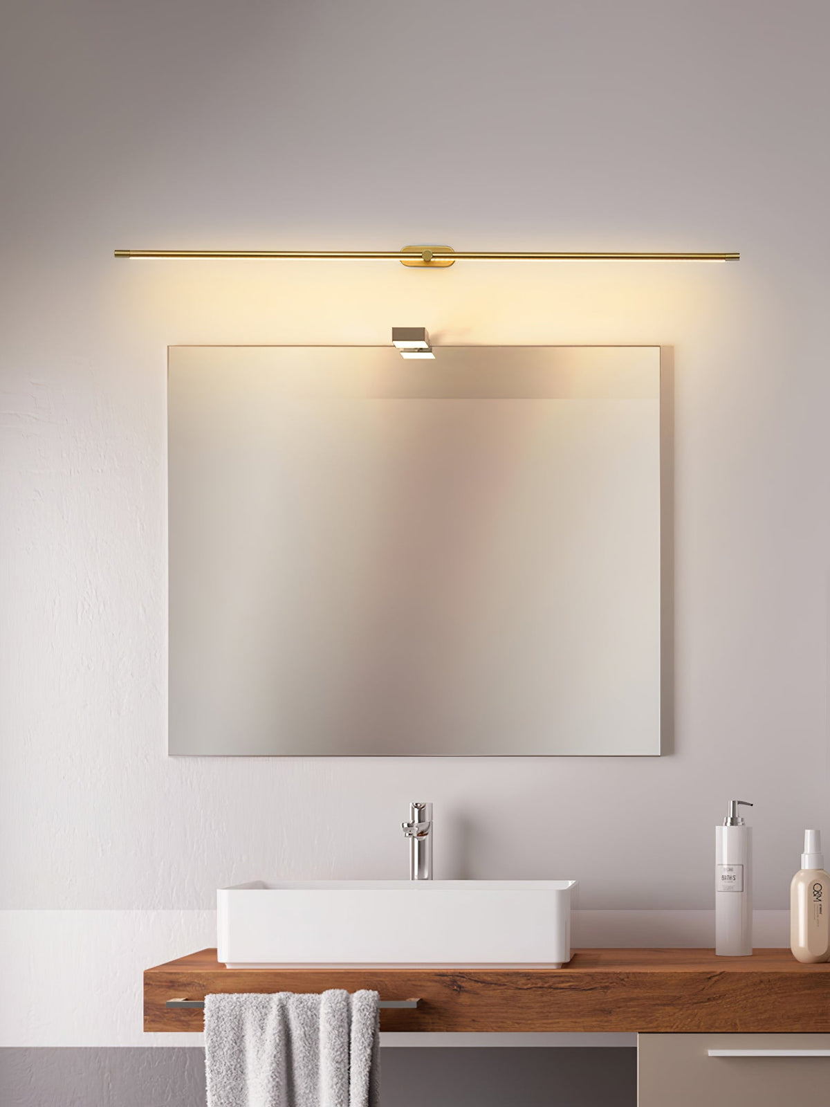 Minimalist Metal Rechargeable Wall Lamp with Linear Light – Ideal for Bedroom or Hallway