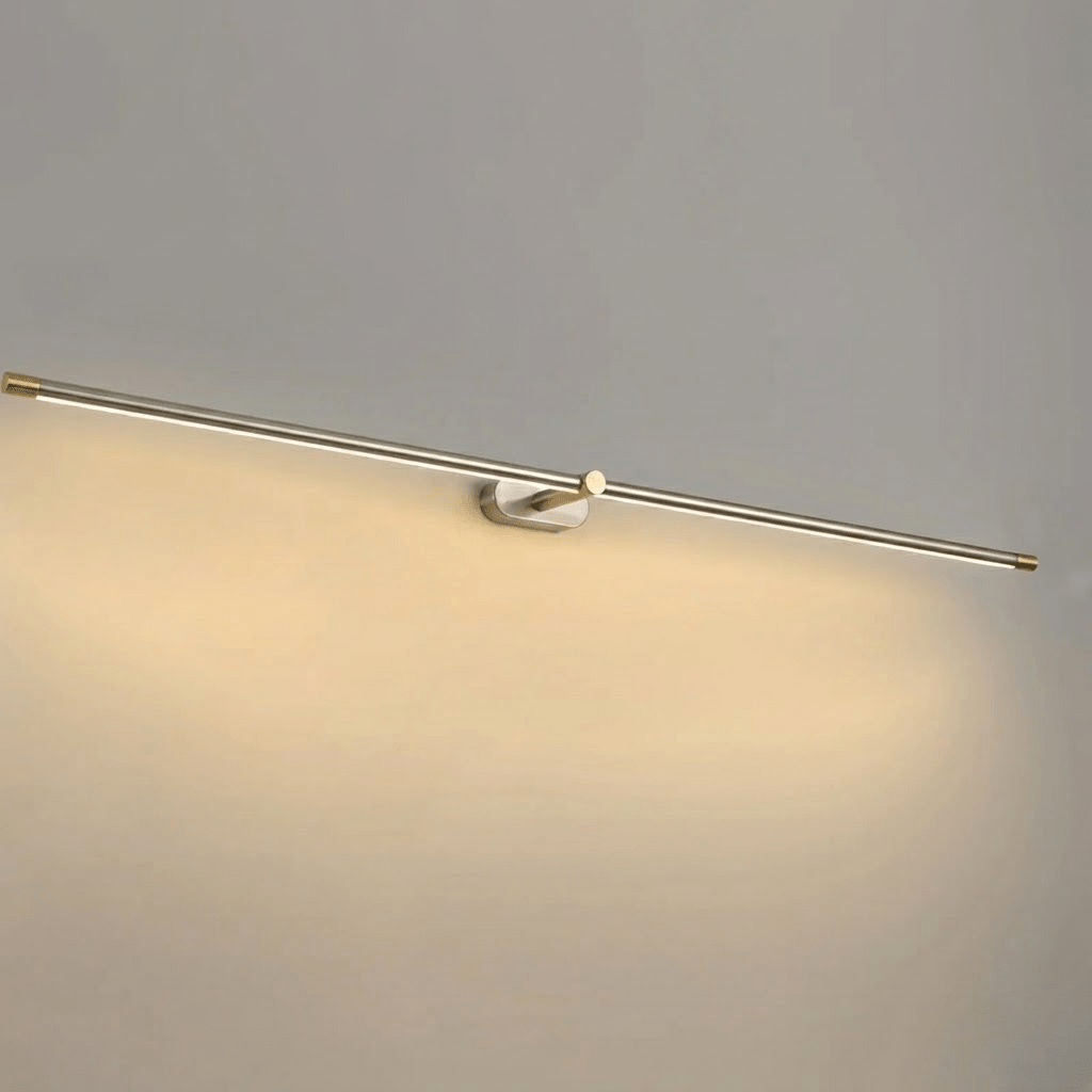 Minimalist Metal Rechargeable Wall Lamp with Linear Light – Ideal for Bedroom or Hallway