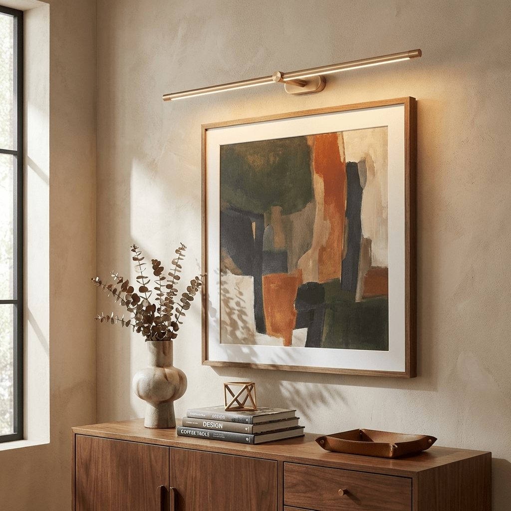 Minimalist Metal Rechargeable Wall Lamp with Linear Light – Ideal for Bedroom or Hallway