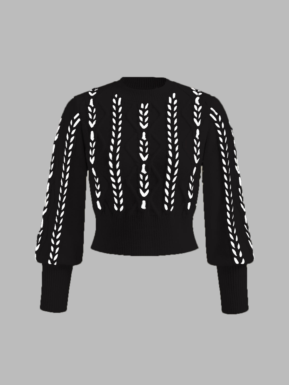 Miranda | Cinched Waist Contrast Binding Sweater