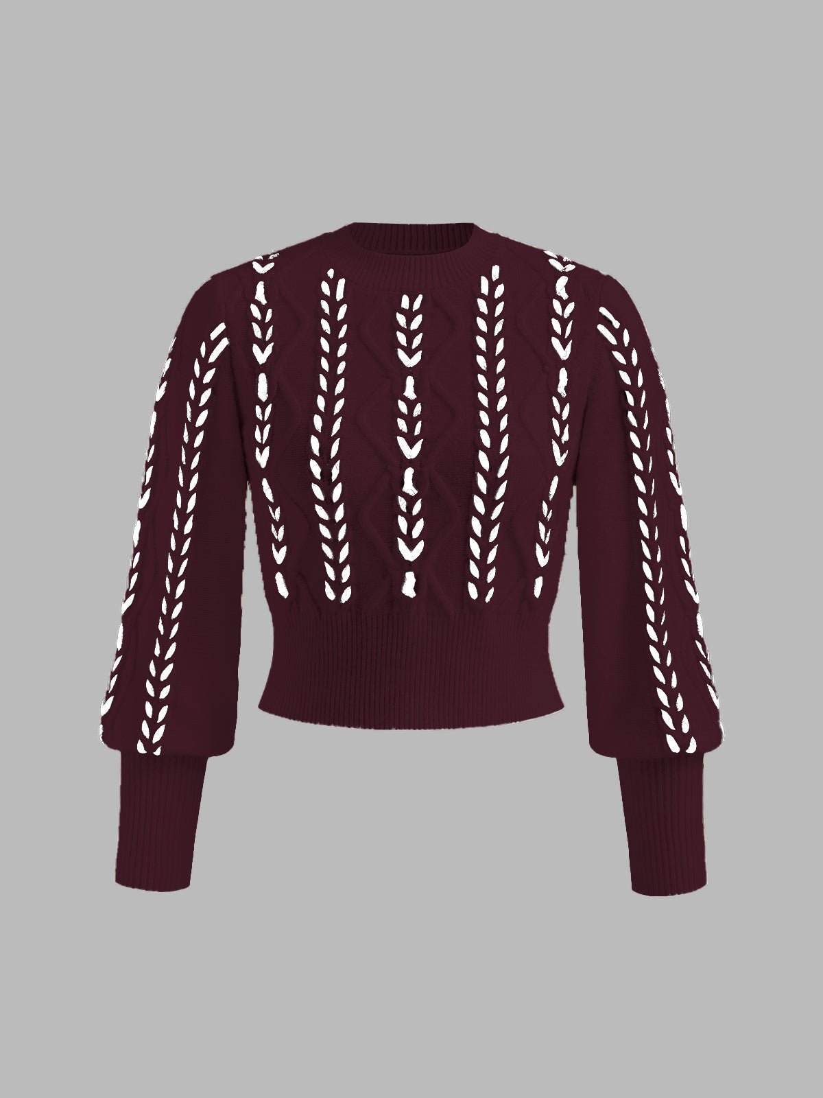 Miranda | Cinched Waist Contrast Binding Sweater