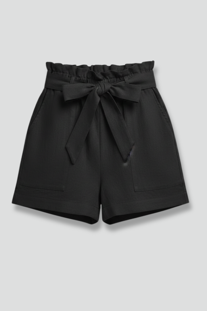 Miranda | Tie Waist Relaxed Fit Shorts With Pockets