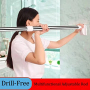 Morristown | Telescopic Shower Curtain Rod with Adjustable Length for Toolless Installation