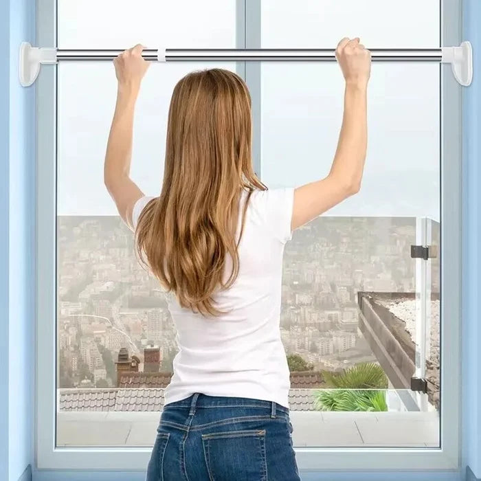 Morristown | Telescopic Shower Curtain Rod with Adjustable Length for Toolless Installation