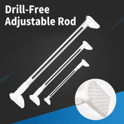 Morristown | Telescopic Shower Curtain Rod with Adjustable Length for Toolless Installation