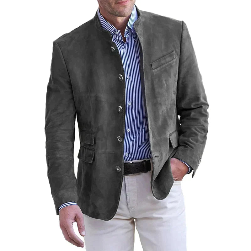 Murray | Tailored Fit Stand Collar Button Jacket