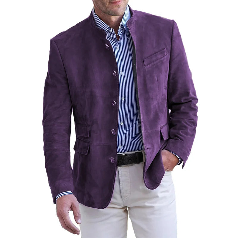 Murray | Tailored Fit Stand Collar Button Jacket
