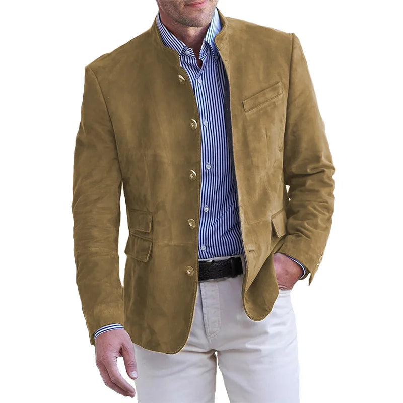 Murray | Tailored Fit Stand Collar Button Jacket