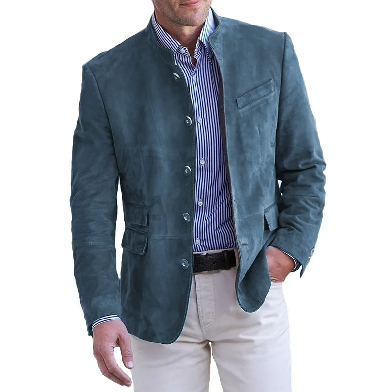 Murray | Tailored Fit Stand Collar Button Jacket