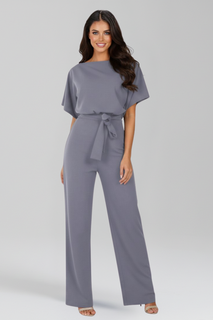 Nadia | Tie-Belt Wide-Leg Jumpsuit