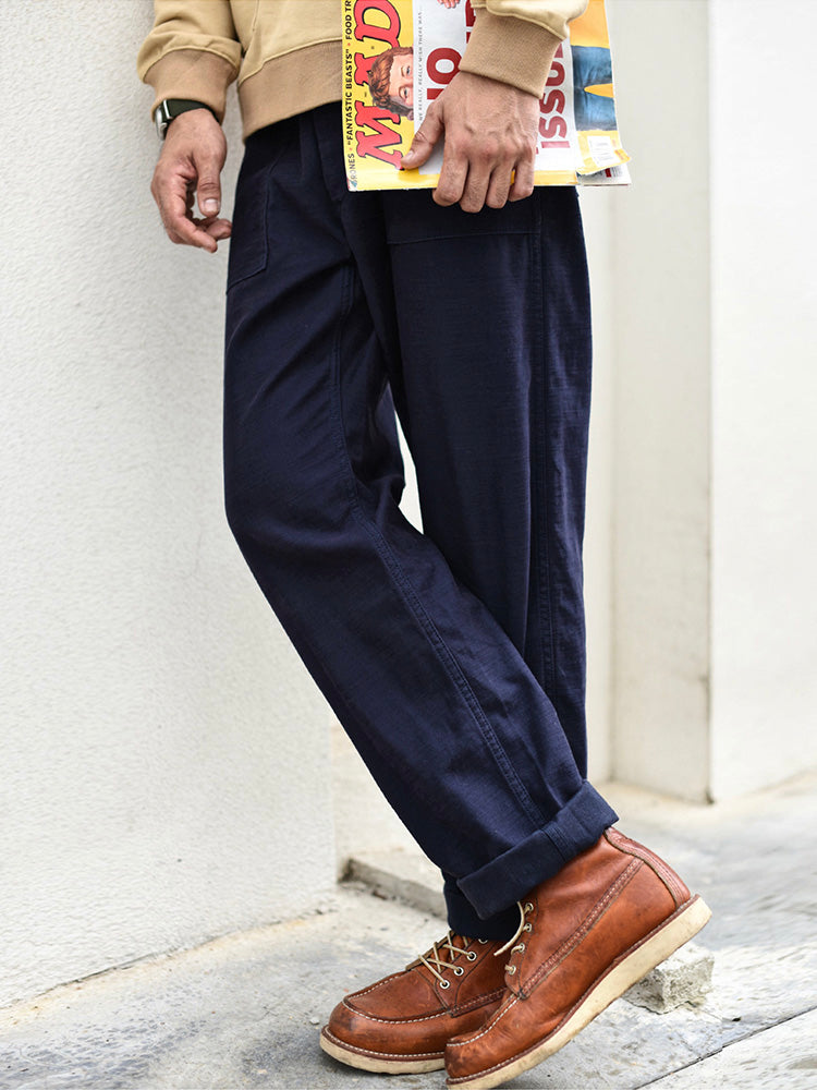 Nash | Straight Fit Cotton Casual Pants