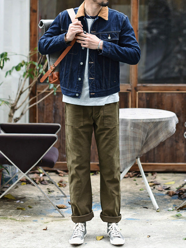 Nash | Straight Fit Cotton Casual Pants