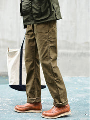 Nash | Straight Fit Cotton Casual Pants