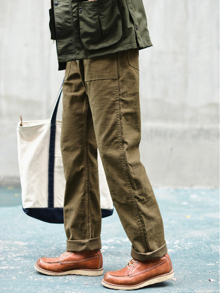 Nash | Straight Fit Cotton Casual Pants