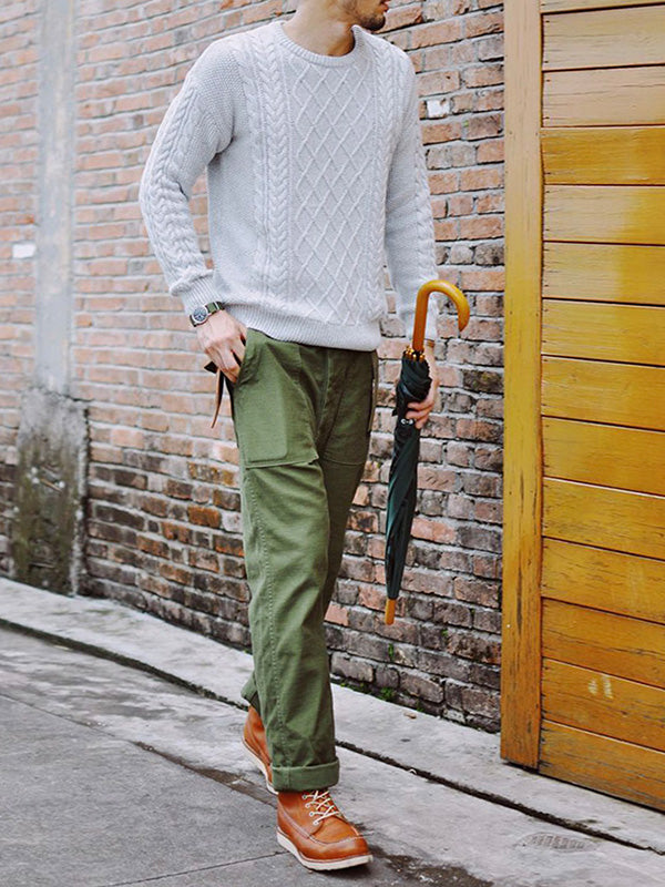 Nash | Straight Fit Cotton Casual Pants
