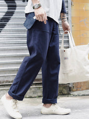 Nash | Straight Fit Cotton Casual Pants