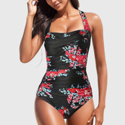 Noelle | Fitted Tropical Print One-Piece Swimsuit