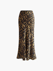 Noreen | Slim Fit Leopard Print Maxi Skirt