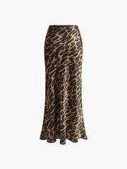 Noreen | Slim Fit Leopard Print Maxi Skirt