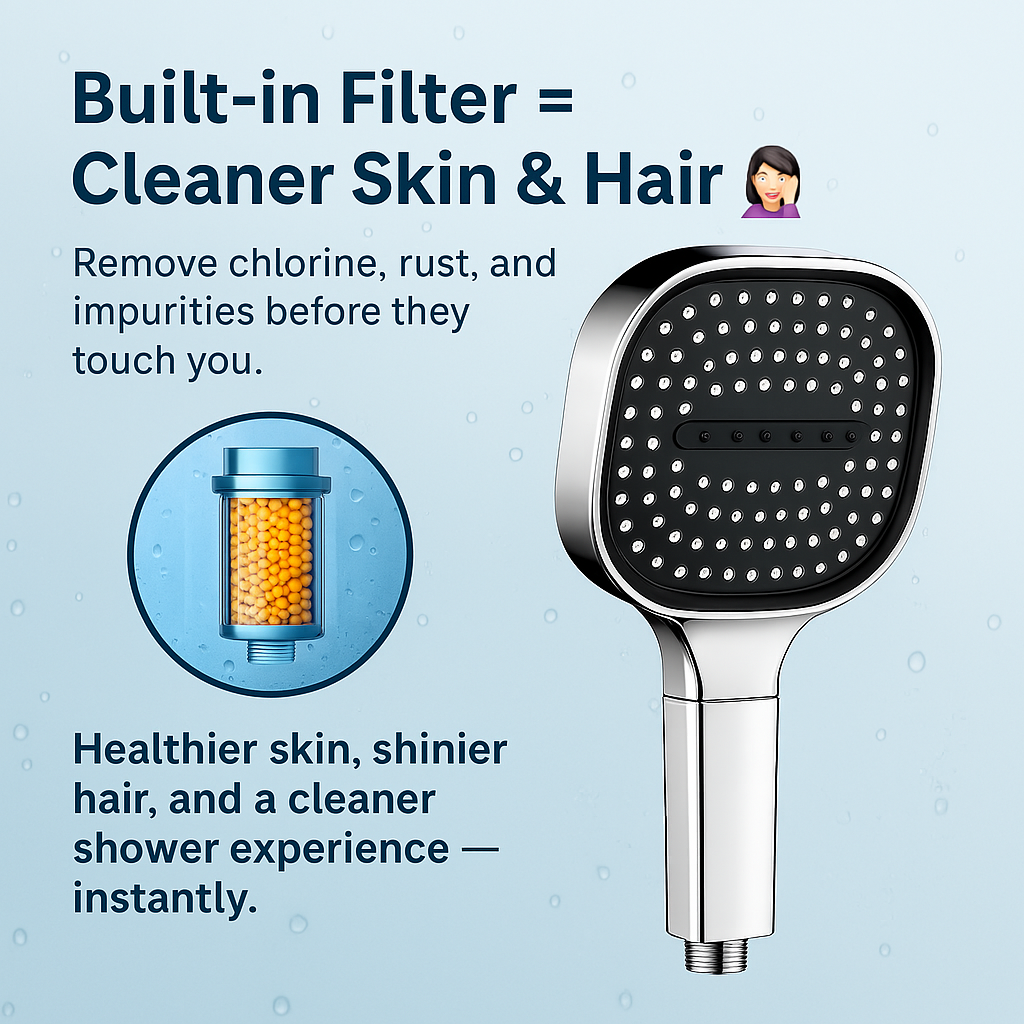 Northbrook | High-Pressure Shower Head with Turbo Boost and Filtration for Improved Water Flow