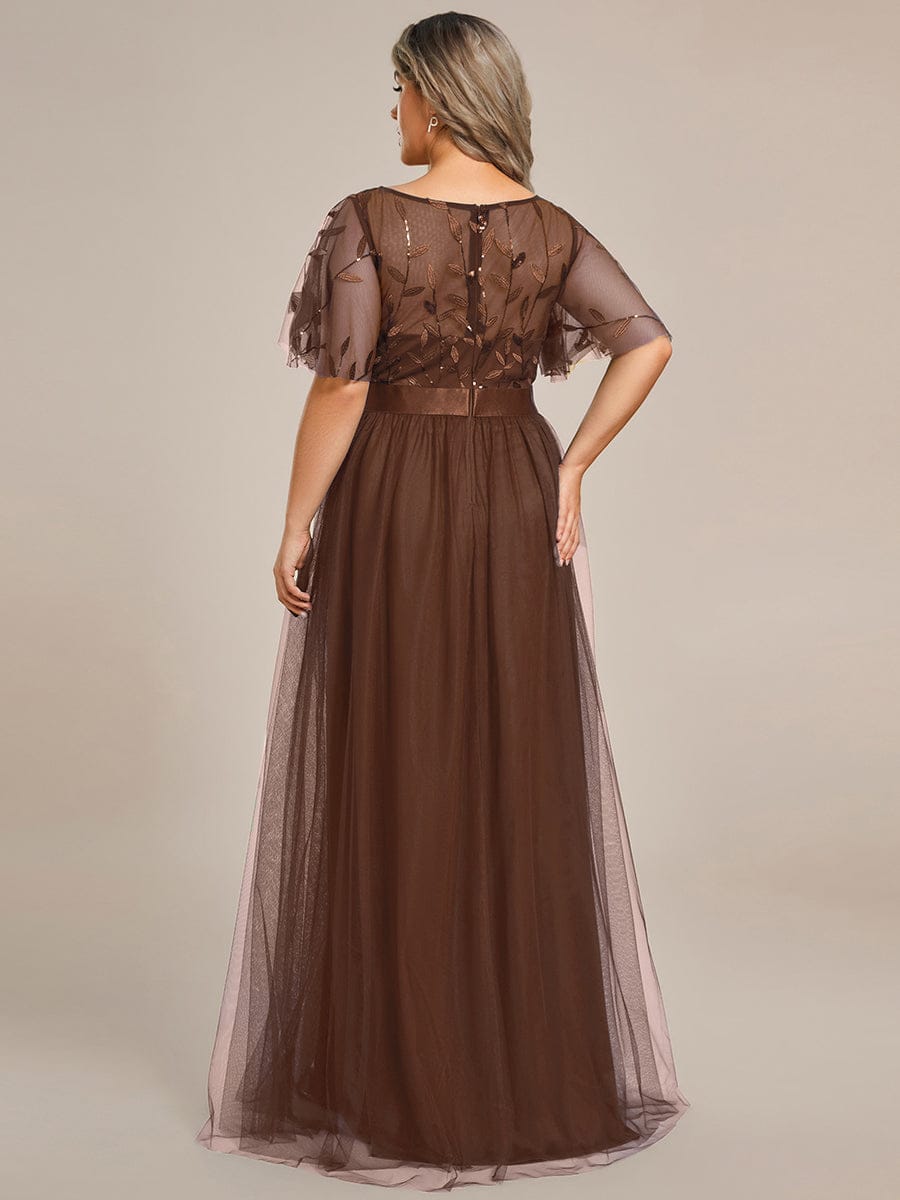 Octavia | A-Line Belted Embroidered Evening Dress Mother of the Bride Outfits