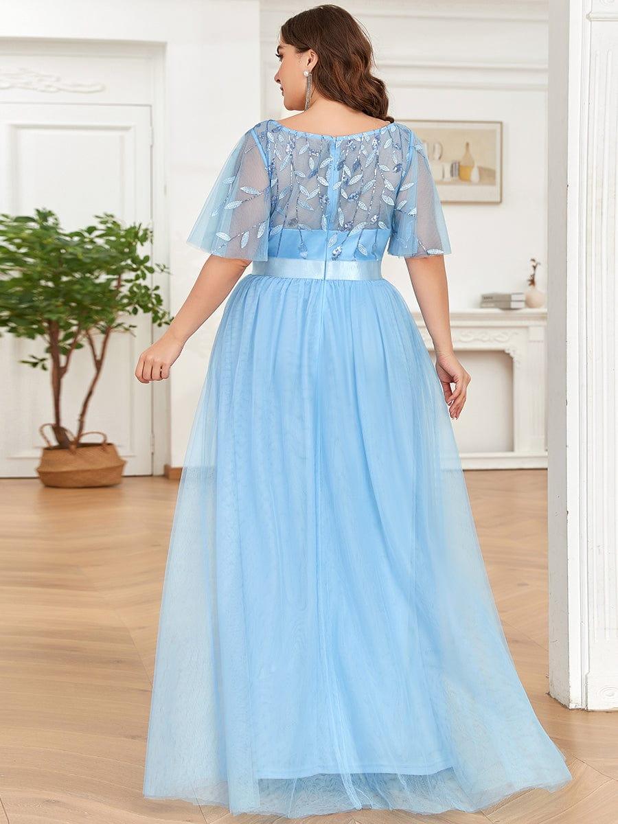 Octavia | A-Line Belted Embroidered Evening Dress Mother of the Bride Outfits