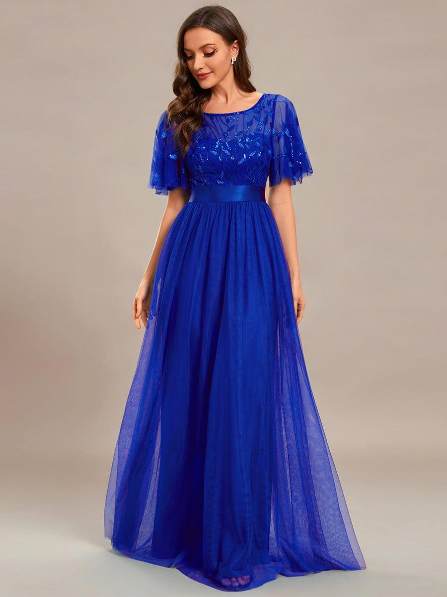 Octavia | A-Line Belted Embroidered Evening Dress Mother of the Bride Outfits