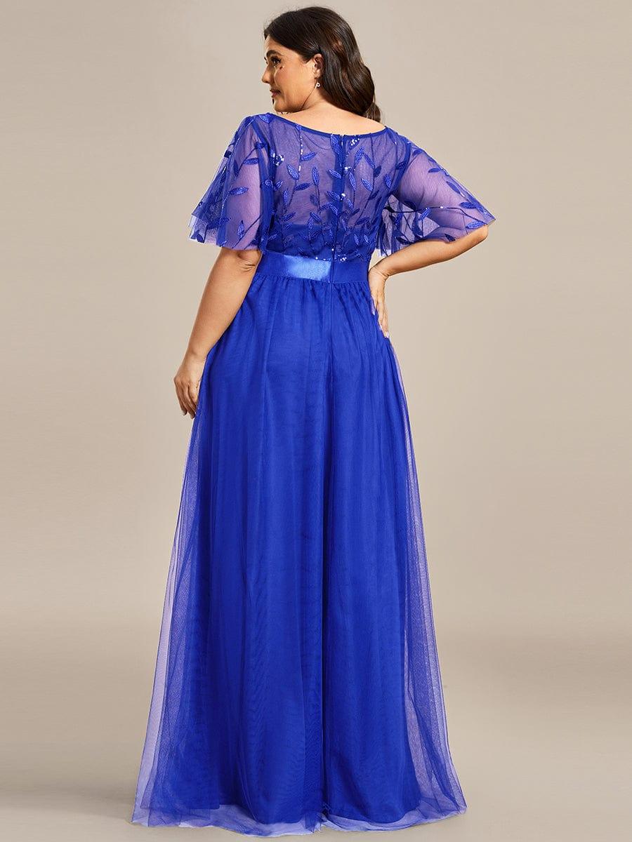 Octavia | A-Line Belted Embroidered Evening Dress Mother of the Bride Outfits