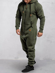 Odette | Relaxed Fit Hooded Fleece Jumpsuit