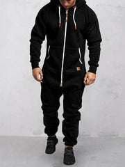 Odette | Relaxed Fit Hooded Fleece Jumpsuit