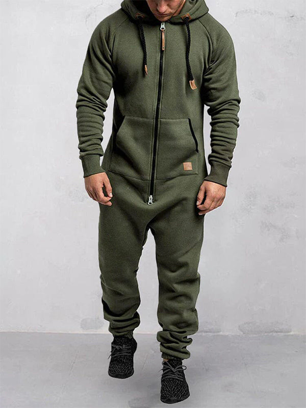 Odette | Relaxed Fit Hooded Fleece Jumpsuit