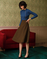 Paige | Slim Fit Ribbed Knit Mock Neck Holiday Top