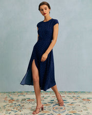 Patricia | Fitted Cutout Polka Dot Summer Dress