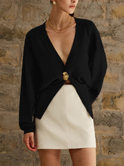 Patricia | Relaxed Fit Plain Holiday Clothes Cardigan