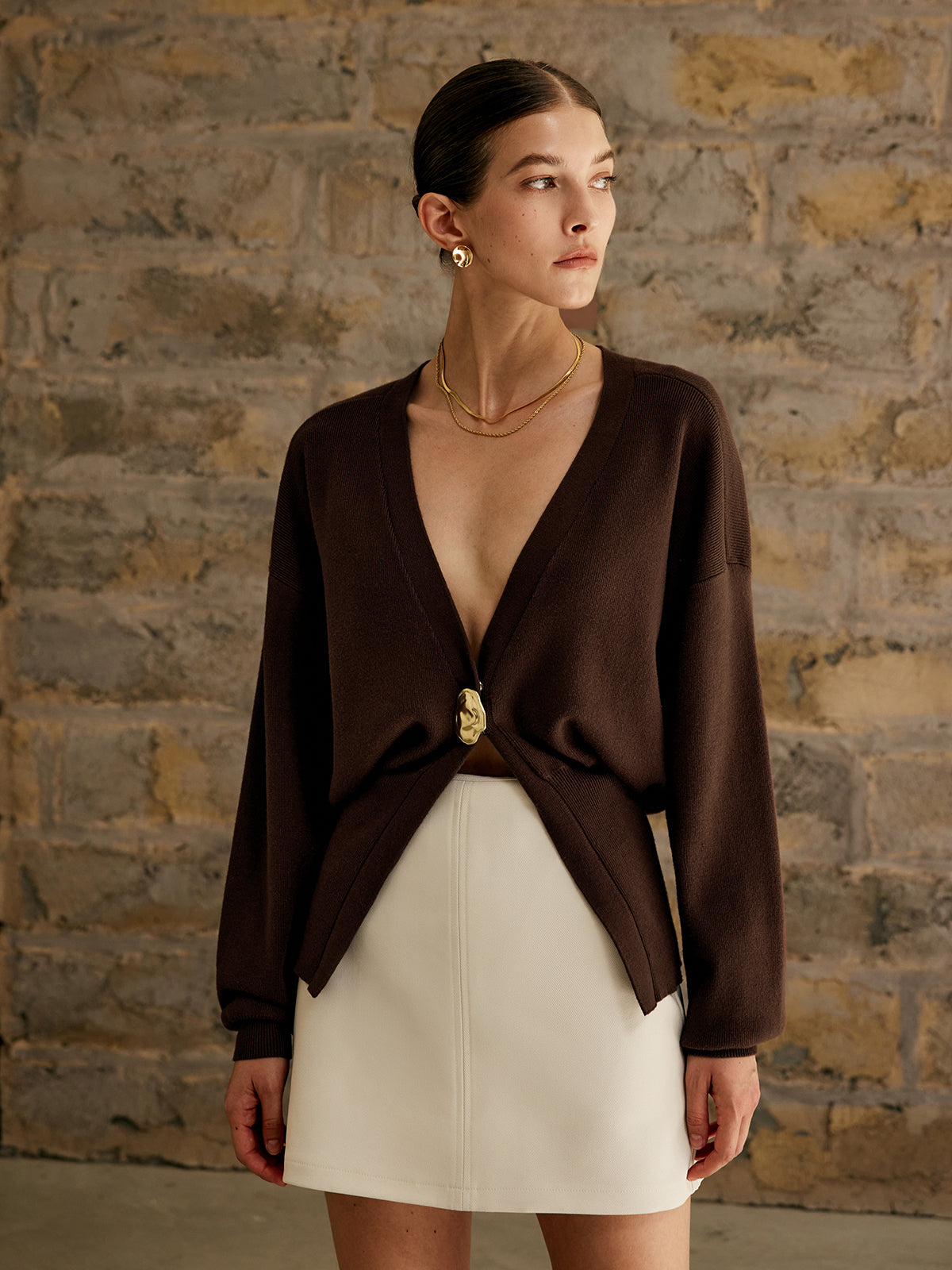 Patricia | Relaxed Fit Plain Holiday Clothes Cardigan