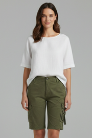 Patricia | Relaxed Fit Utility Pocket Cargo Shorts