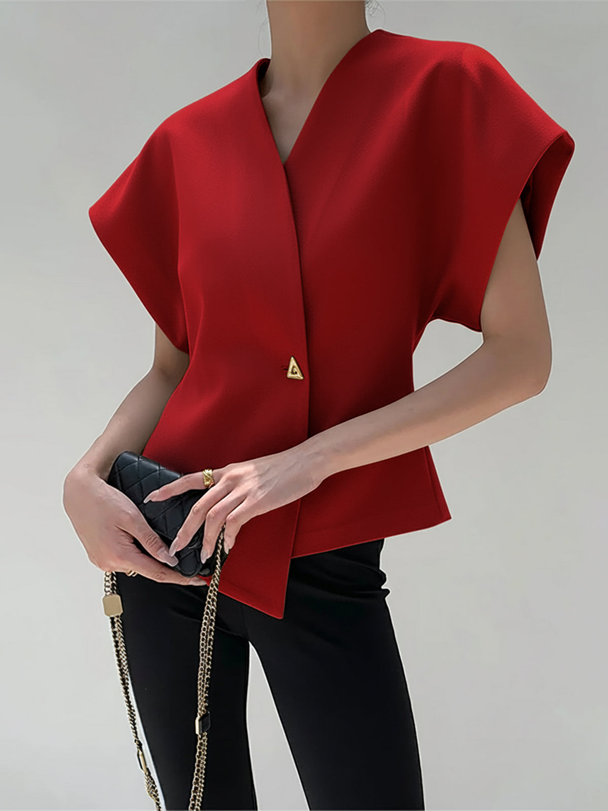 Payton | Relaxed Fit V-Neck Holiday Clothes Blouse