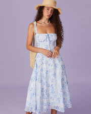 Payton | Ruched Fit Sleeveless Square Neck Summer Dress