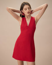 Pearl | V Neck Sleeveless Summer Mini Dress