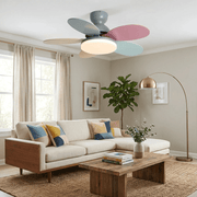 Petalo Design Ceiling Fan Light with Integrated Illumination – Ideal for Living Room or Bedroom
