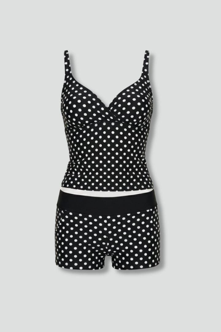 Pippa | Wrap Top Tankini Set with Shorts