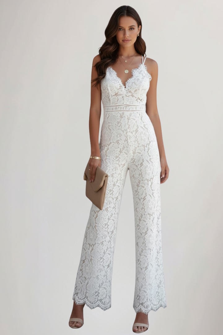 Poppy | Sleeveless V-Neck Wide-Leg Jumpsuit