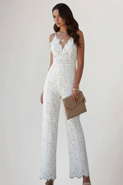 Poppy | Sleeveless V-Neck Wide-Leg Jumpsuit