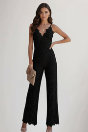 Poppy | Sleeveless V-Neck Wide-Leg Jumpsuit
