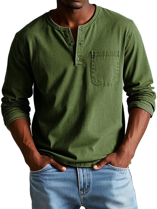 Porter | Relaxed Fit Long Sleeve Henley Shirt