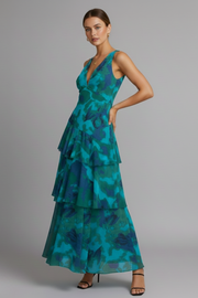 Portia | V-Neck Tiered Maxi Dress
