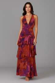 Portia | V-Neck Tiered Maxi Dress